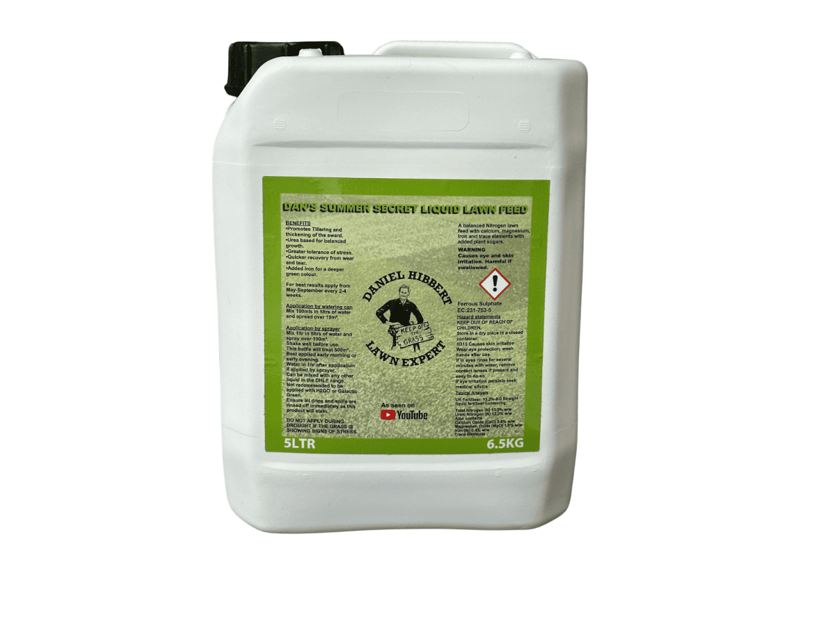 Dan's Summer Secret 5Ltr 13.2% Nitrogen Liquid Lawn Feed With Iron
